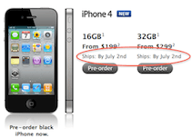 iPhone 4: Sells Out Under a Day, Despite Pre-Order Failures